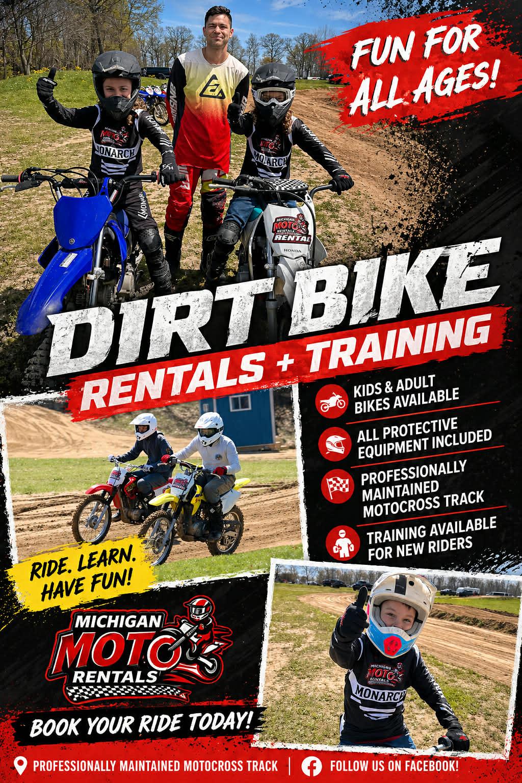 main photo of dirt bike rentals for Michigan Moto Rentals