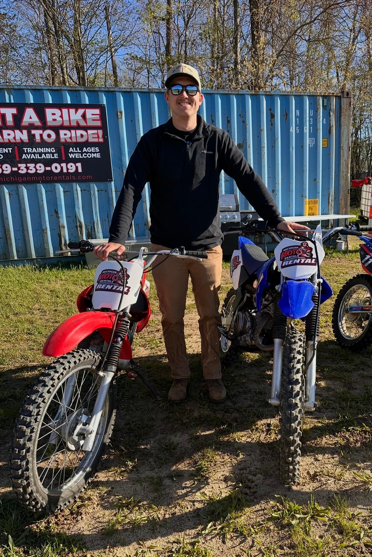Owner Brendon Mills with Michigan Moto Rental